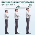 thumbnail image 5 of Welnove Orthopedic Heel Lift for Women Shoes, (for One Foot) 4 Layers Adjustable Shoe Lifts for Uneven Legs Leg Length Discrepancy -Increasing 1/4" 1/2" 3/4" 1 Inch - Size M, 5 of 8