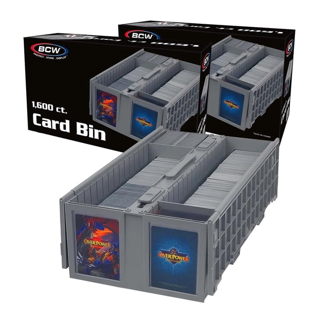 Cesta de almacenamiento de tarjetas BCW, coleccionable, con capacidad para 1600 tarjetas