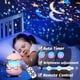 thumbnail image 5 of Proyector de luz nocturna para bebé con cielo estrellado, luz nocturna musical y luminosa para niños, luz nocturna de unicornio con 6 temas, lámpara LED de noche con control remoto y rotación de 360°,, 5 of 5