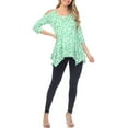 thumbnail image 2 of White Mark Fashion Casual Leopard Print Cold Shoulder Top, Women's, 2 of 6