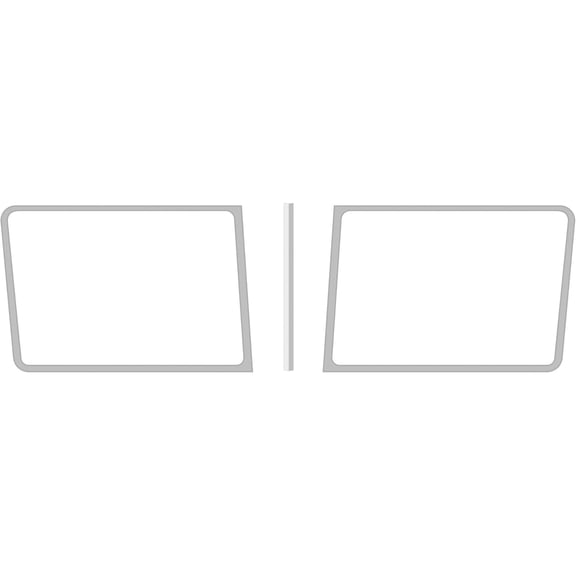 Torque Stainless Steel 3 Piece Windshield Trim for 1988-2020 Peterbilt Legacy Cab with 2 Piece Windshield (TR3073)