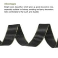 thumbnail image 3 of Unique Bargains 1 Inch 50 Yard Wide Satin Ribbon with Gold Edges Grosgrain Fabric Ribbon for Gift Wrapping, Black, 3 of 7