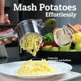 thumbnail image 2 of PriorityChef Grand Rizière de Pommes de Terre 15oz avec 3 Disques, Rizière en Acier Inoxydable Robuste pour Purée de Pommes de Terre, Presse-Purée, Outil de Cuisine, Vert Olive, 2 of 8