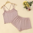 thumbnail image 4 of BRICH Women's Elegant Sleeveless Cami Tops and Shorts 2 Piece Sleepwear Sets with Breathable Comfort Outfits Purple XL, 4 of 7