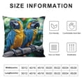 thumbnail image 6 of JRXY Throw Pillow Covers,Pillowcases,Pillow Cases,Blue Parrot Bird Tropical,2-Pc White, 6 of 6