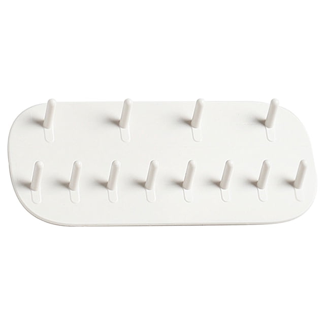 White Jewelry Storage Hook Wall Mounted No Drill Jewelry Display Rack Elegant Accessory Organizer For Necklaces Earrings And Bracelets