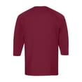 thumbnail image 5 of Nestiefly 3/4 Sleeve Shirt for Men Fit Henley T-Shirt Pullover Lightweight Gym Workout Baseball Shirts Button Up Tops Wine L, 5 of 7