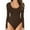 Coffee, variant on PMVFHDE Womens Long Sleeve Bodysuit Crew Neck Comfortable Against The Skin Tops Sexy Bodycon Suits Women Clothing Hot Pink,S