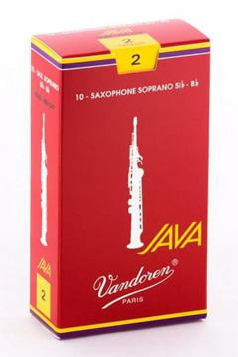 Vandoren Soprano Sax Java Red Reeds Strength #3.5; Box of 10