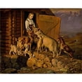 thumbnail image 3 of Siegwald Dahl 14x12 Black Modern Framed Museum Art Print Titled - The Animals Are Given Salt (1862), 3 of 5
