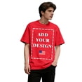 thumbnail image 6 of GZWYHT Custom Photo T-Shirts for Men Design Your Own Personalized Shirt on Front&Back Cotton Tess Customizable Text And Image Red XL, 6 of 6