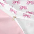 thumbnail image 4 of Erosebridal Girls Pink Bowknot Duvet Cover Set For Kids,Ribbon Bowtie Kawaii Bows Bedding Full,Reversible Pink,3-Piece(No Comforter), 4 of 6