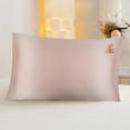 thumbnail image 4 of Funda de almohada de seda bordada | Satén de poliéster suave de lujo | Color sólido | Transpirable Hipoalergénico | Lavable a mano | Paquete individual | 18,8 x 29,1 pulgadas | Para la cama Dormir, 4 of 5