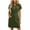 Green, variant on Dvprdro Womens Casual Beach Mini Dress 2026 Cotton Linen Crewneck Sleeveless Front Zipper Pockets Loose A Line Dress Solid