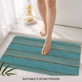 thumbnail image 3 of Teal Wood Grain Door Mat&nbsp;Indoor Outdoor Entrance, Non Slip Small Rug for Kitchen Bathroom Entryway Rug, Farmhouse Vintage Wooden Rustic Washable Doormat Floor Mat for Office 18x30 Inch, 3 of 8