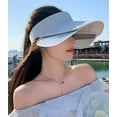 thumbnail image 6 of CoCopeaunts Sun Visor Sun Hat Womens Beach Hat Widened Hat Brim Ponytail Cap Super Sun Protection Hat Hiking Fishing Travel 2023, 6 of 6