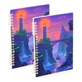 thumbnail image 2 of Lighthouse and Bridge on Sunset Notebooks 1-subject Journal 60 Sheets A5 College Ruled Paper Detachable Ring 8.3"x5.7", 2 of 8
