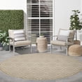 thumbnail image 4 of Nourison Versatile 8' x Round Cream Modern Rug, 4 of 10