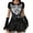 A-Black149, variant on XIAOCHA Women's Graphic Tee V Neck Short Sleeve Top Soft Edgy Casual Blouse