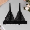 thumbnail image 2 of IFNWSV Bralettes for Women Lace Triangle Cup Lightweight Breathable Seamless Soft Support Everyday Comfort Bra Black 2XL, 2 of 5