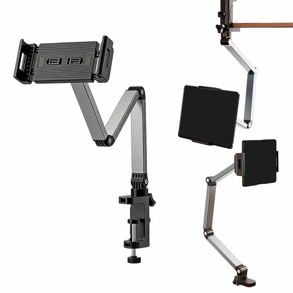 Soporte para teléfono de escritorio, soporte para teléfono móvil, brazo flexible ajustable, abrazadera plegable, para viajes, hogar, cama, cocina.
