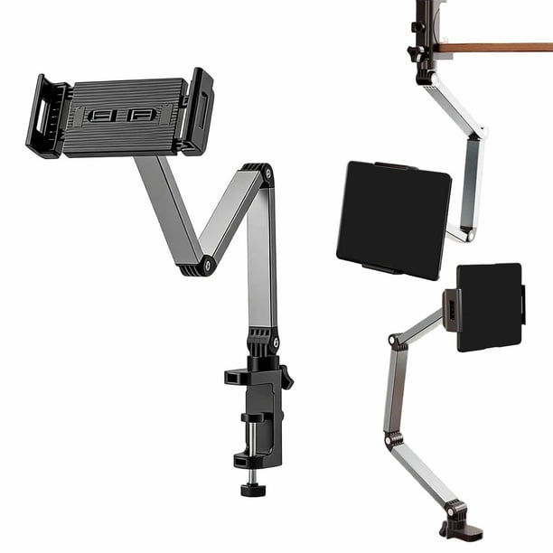 Soporte para teléfono de escritorio, soporte para teléfono móvil, brazo flexible ajustable, abrazadera plegable, para viajes, hogar, cama, cocina.