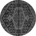 thumbnail image 1 of Ahgly Company Indoor Round Medallion Gray Traditional Area Rugs, 7' Round, 1 of 1