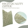 thumbnail image 3 of Fabdivine Accent Decorative Pure Linen Frill Pillowcase cushion, Lumbar, (Jarul, Green) 12"x20", Boho pillowcase, 3 of 4