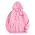 thumbnail image 4 of SIYUDAN Hoodies For Women Jesus Loves You Sweatshirt Letter Print Hoodies Oversized Women Hoodies Pullover Winter Clothes For Women Casual Wear, 4 of 5