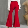 thumbnail image 4 of Women Fashion Trousers Solid Button Sweatpants Pockets High Waist Sporty Gym Pants Womens Casual Dress Pants High Waist Pants for Women Casual Womens Sweatpants Tall Pants with Pockets for Women, 4 of 6
