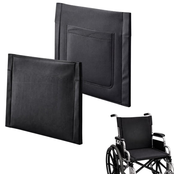Kit Repuesto Asiento y Respaldo Silla de Ruedas en Vinil, Bolsa Trasera Integrada, Orificios Laterales para Bastidor Tubular