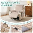 thumbnail image 6 of TOPCHANCES Recliner Chair Cover, Small Recliner Slipcover for Dogs Seat Width to 23 Inch, Cooling Ice Silk Amrchair Protector Covers, Light Brown, 6 of 12
