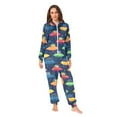 thumbnail image 2 of FORMRS Onesies Pajama for Adults Unisex Hoodie Winter Jumpsuit One Piece Sleepwear, Sizes S-2XL, Rainbow Space Cat, 2 of 7