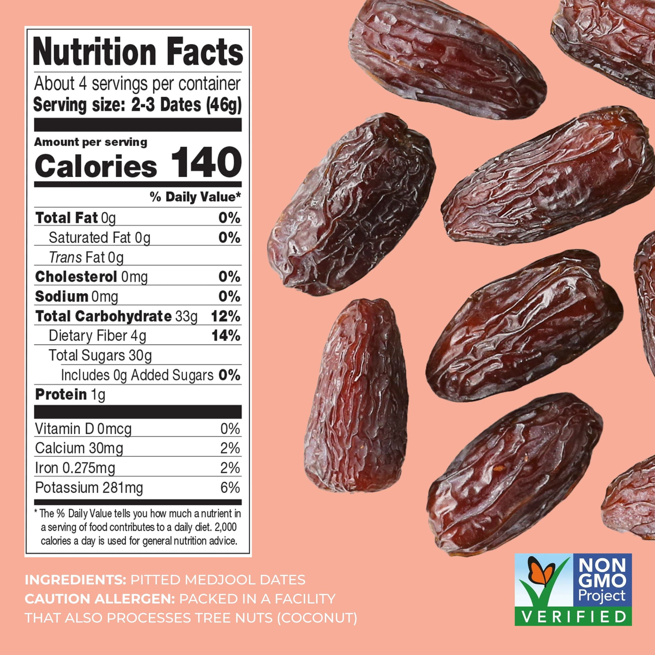 Natural Delights Pitted Medjool Dates 8oz Pouch
