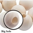 thumbnail image 2 of 25 Pieces Wooden Beads, Natural Round Wood Loose Beads Wood Spacer 30mm x Diameter 3/8" Hole, 2 of 7