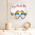 thumbnail image 5 of Yiaed Lgbt Gnome Print Bone China Decorative Plate Ceramic Dinner Plates Art Crafts with Display Stand-10in, 5 of 6