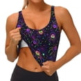 thumbnail image 3 of Picia Multi-colored Spiders Sports Bra for Women,Padded Strappy Sports Bras Medium Support Yoga Bra with Removable Cups,Running Yoga Bra-XX-Large, 3 of 9
