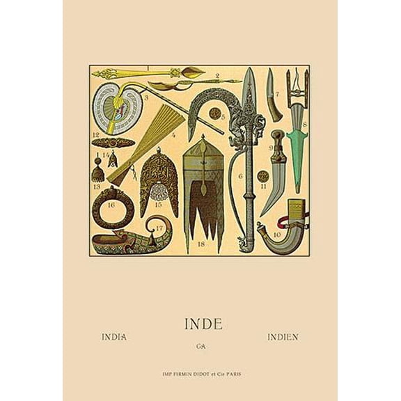 Indian Cultural Objects-Fine Art Canvas Print (20" x 30")