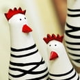 thumbnail image 5 of 3 Piezas de Adorno de Pollo Pintado A Mano, Estatuilla de Pollo de Madera, Regalos de Gallo, 5 of 5