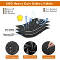 thumbnail image 4 of Grill Cover,52 inch Heavy Duty Waterproof Cover for Outdoor Grill,600D Anti-UV Fade-Resistant Barbecue Gas with Adjustable Straps Weber,Genesis,Charbroil and More Grills, 4 of 4