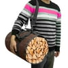 wofedyo Canvas Waxed Firewood Fireplace Carrying Bag, Outdoor, with Wooden Handles