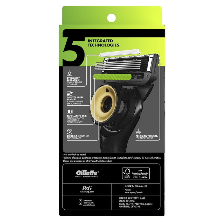 10【新品12個】Gillette Labs BLACK & GOLD Gillette Labs Men's Razor with Exfoliating Bar Black And