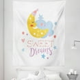 thumbnail image 1 of Saying Tapestry, Colorful Illustration with Hand Lettering Words with Stars and Crescent Moon, Fabric Wall Hanging Decor for Bedroom Living Room Dorm, 5 Sizes, Multicolor, by Ambesonne, 1 of 1