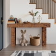 thumbnail image 4 of Ourlova 63 Inches Long Console Table Wooden Entry Table for Entryway Rustic Sofa Tables Behind Couch Foyer Hallway Tables for Living Room Entrance Foyer-Rustic Brown, 4 of 7