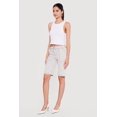 thumbnail image 2 of Women's VIP Denim Bermuda Shorts with Strap Detail, 2 of 4