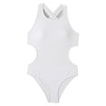 thumbnail image 1 of ENJOYW Lady Swimwear Solid Color Whorl Round Neck Comfortable Summer Bather for BeachPolyester, 1 of 7