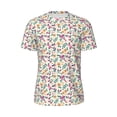 thumbnail image 5 of Wukai Cute Flower Print Men's Short-Sleeved Mesh T-Shirt,Quick-Dry Short Sleeve Workout T-Shirt-6X-Large, 5 of 8