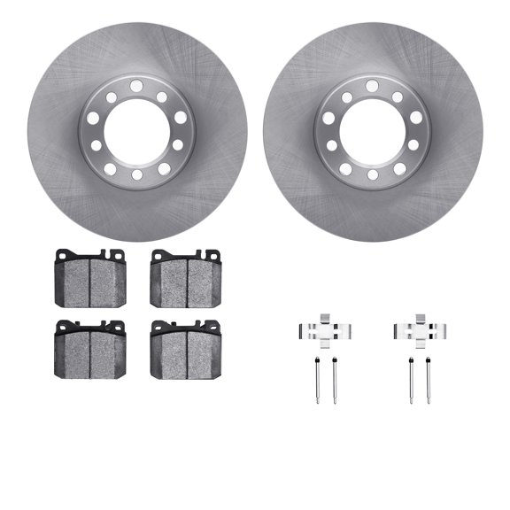 Dynamic Friction Company Front Brake Rotors with 5000 Advanced Brake Pads includes Hardware 6512-63193