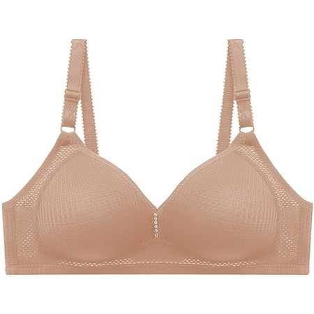 MQLKF Women s No Steel Ring Breathable Mesh Bra Large Size Big Comfort Underwear Women s Thin Push Up Bra Intellectual Breathable Women Bodysuit