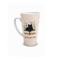 thumbnail image 1 of Taza de cerámica 502 ml diseño ilustrado de gato, 1 of 5